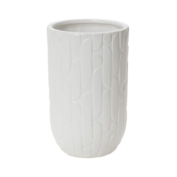 Macetera Blanca de Ceramica