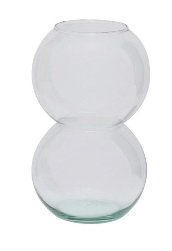 Vase Recycled Glass Bumble Transparent - Imagen 3