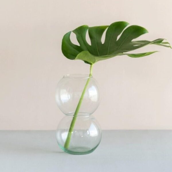 Vase Recycled Glass Bumble Transparent - Imagen 2